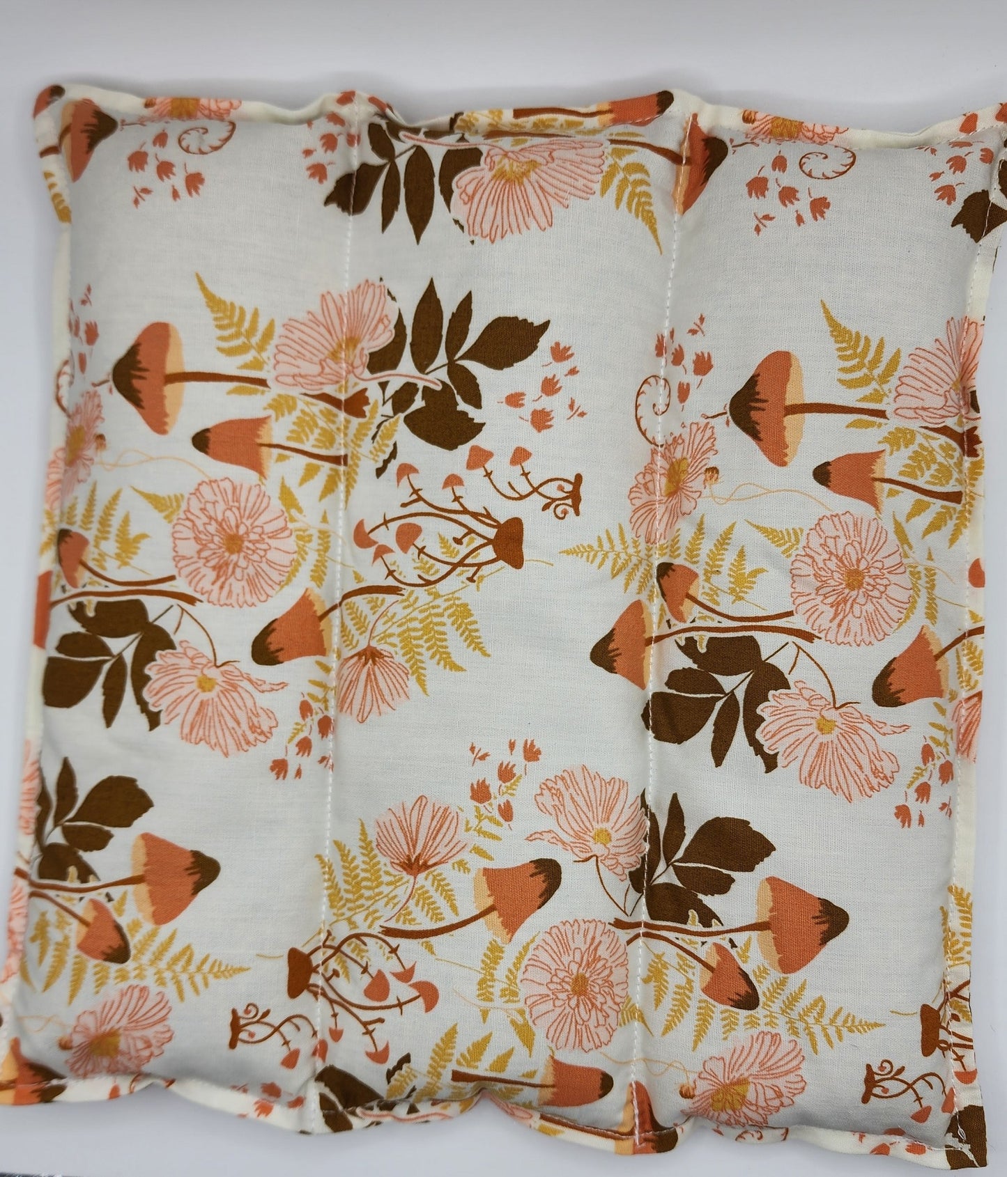 Spring Mushrooms Back & Belly Flaxseed Peppermint Pillow Aromatherapy Cold Pack / Hot Pack