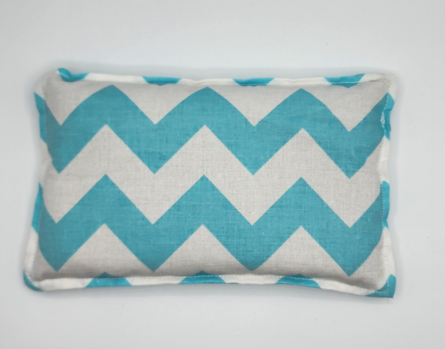 Blue Chevron Flaxseed Aromatherapy PEPPERMINT Eye / Forehead Pillow / Headache Helper / Cold Pack/ Hot Pad
