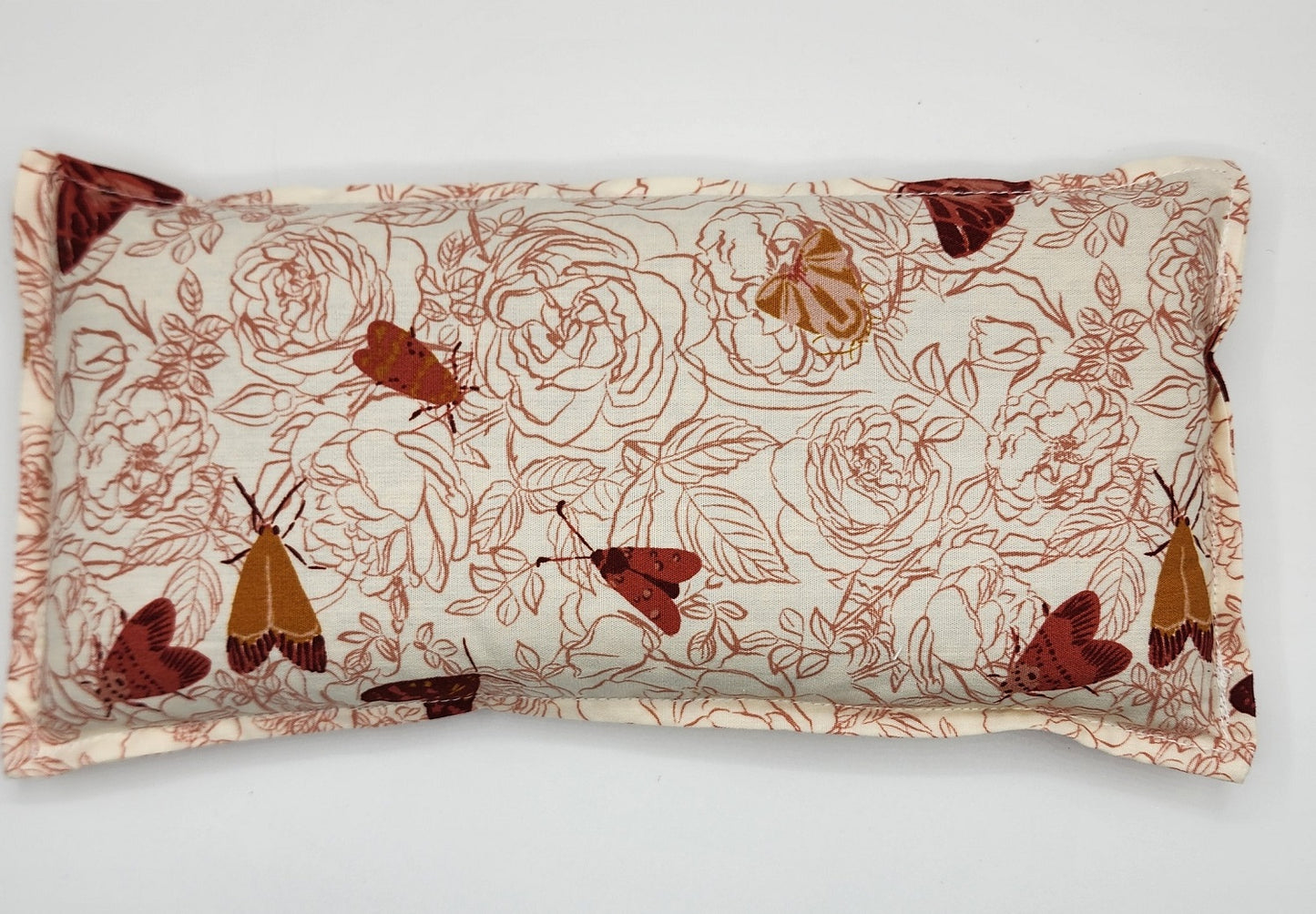 Moths & Flowers Flaxseed Aromatherapy PEPPERMINT Eye / Forehead Pillow / Headache Helper / Cold Pack/ Hot Pad