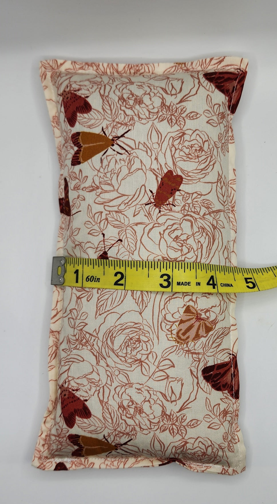 Moths & Flowers Flaxseed Aromatherapy PEPPERMINT Eye / Forehead Pillow / Headache Helper / Cold Pack/ Hot Pad