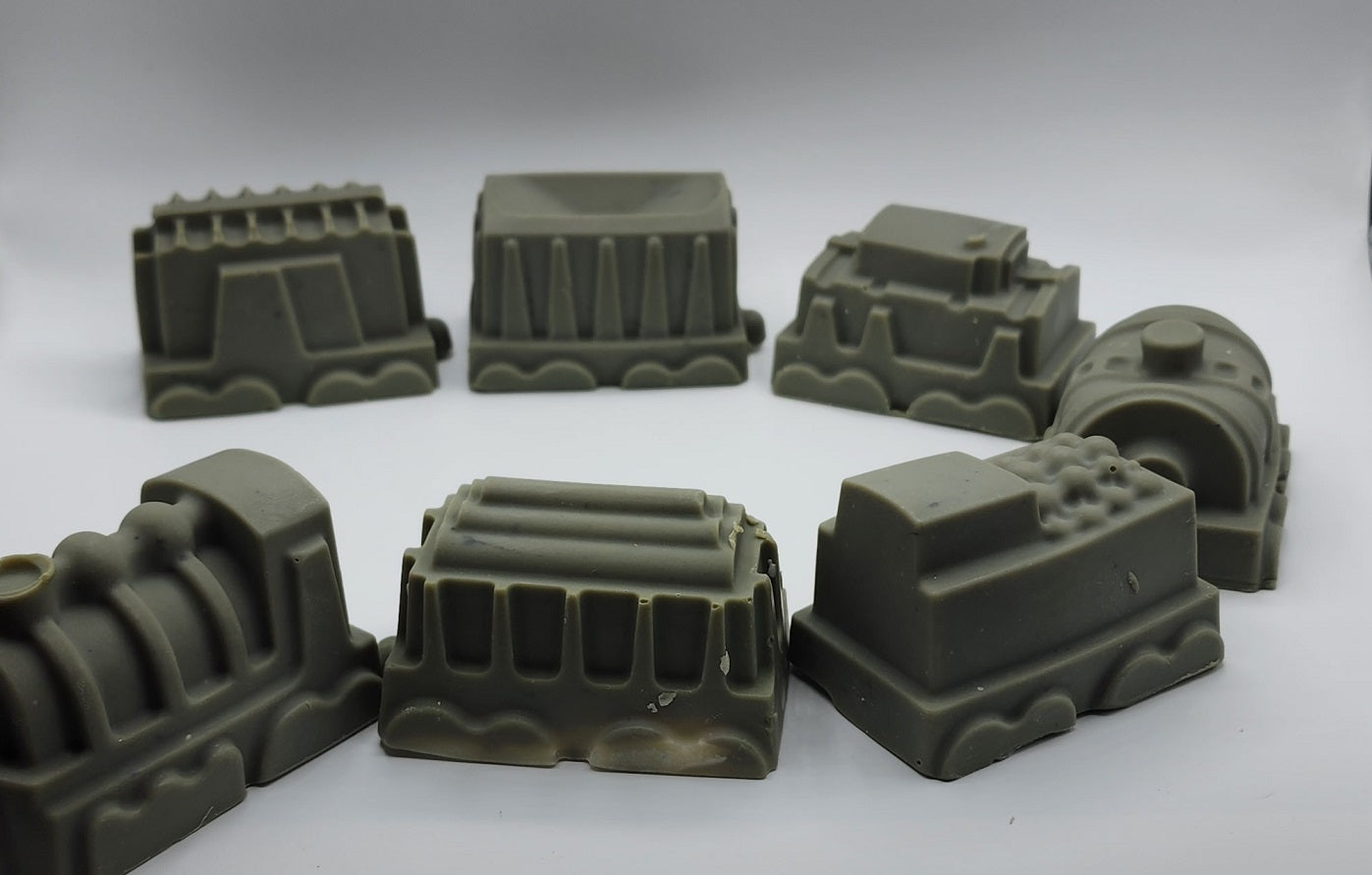 STEEL TRAIN / Kid's Bar Soap / Soaps for Children / Bar Soap / Gift Soap / Gift Idea / Handmade Soap / Cold Process Soap