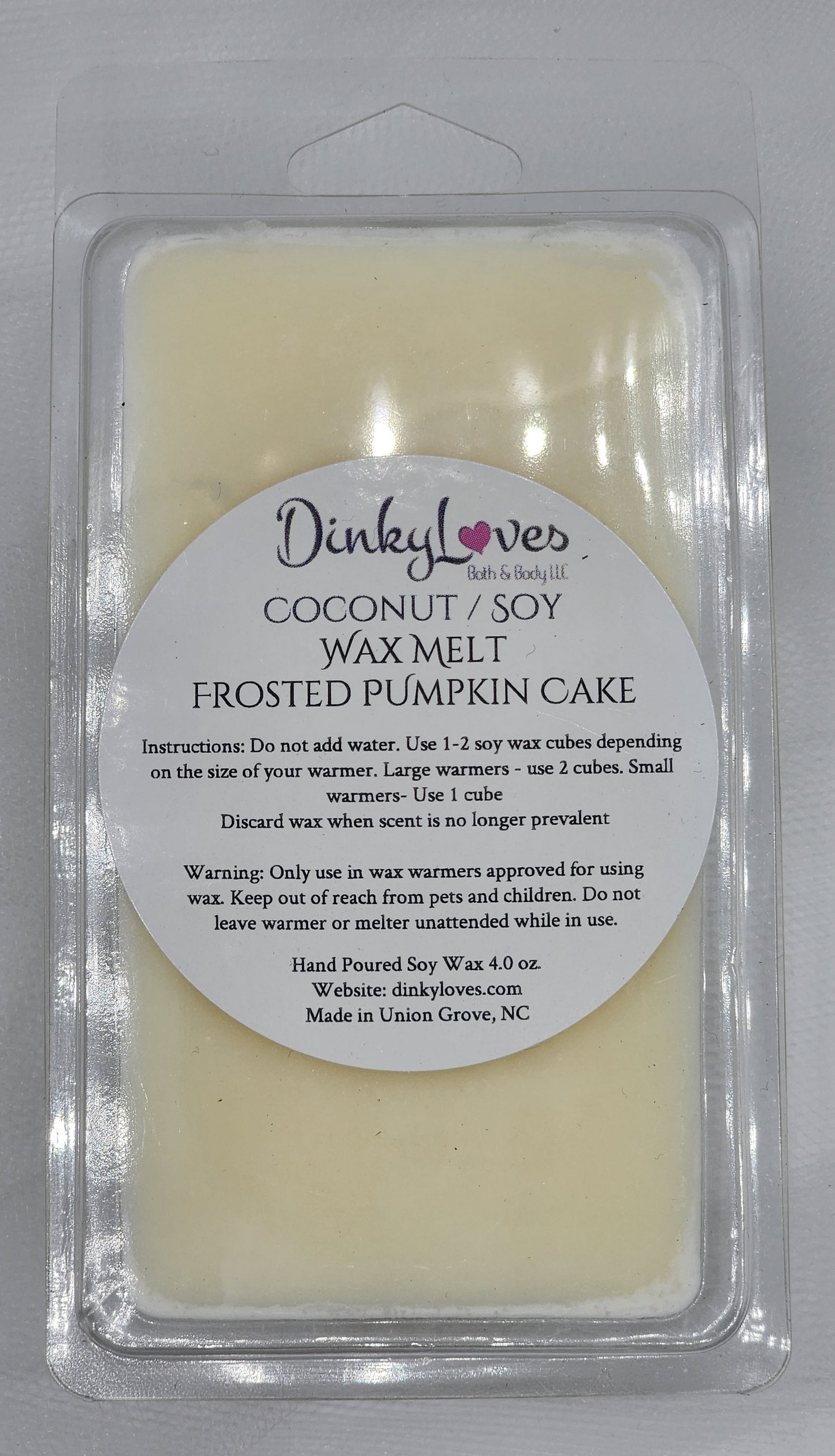 PUMPKIN CAKE SOY WAX MELT / WAX MELTS / WAX TARTS / WAX MELTS FOR WARMERS