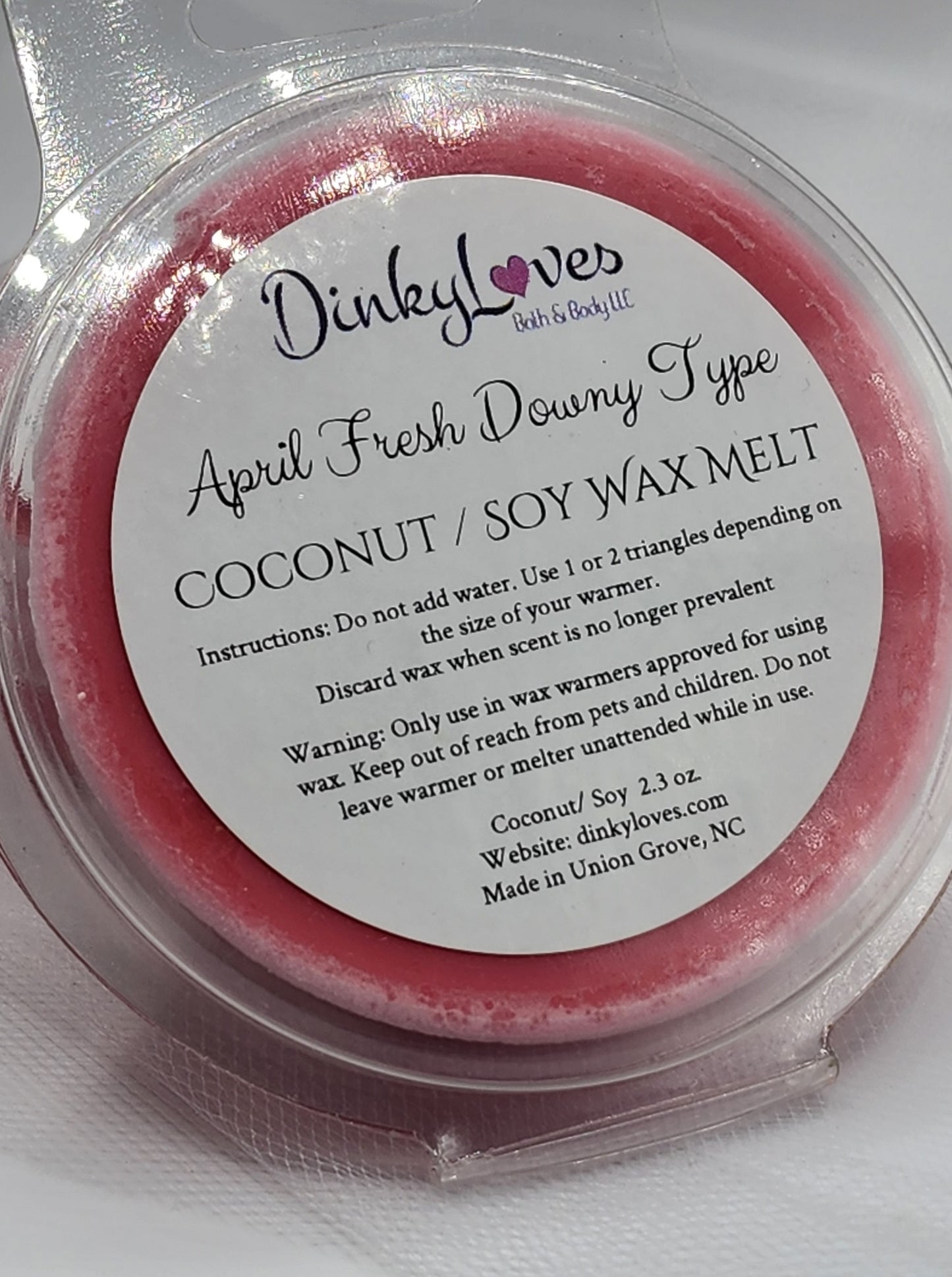 APRIL FRESH DOWNY TYPE COCONUT SOY WAX MELT / WAX MELTS / WAX TARTS / WAX MELTS FOR WARMERS