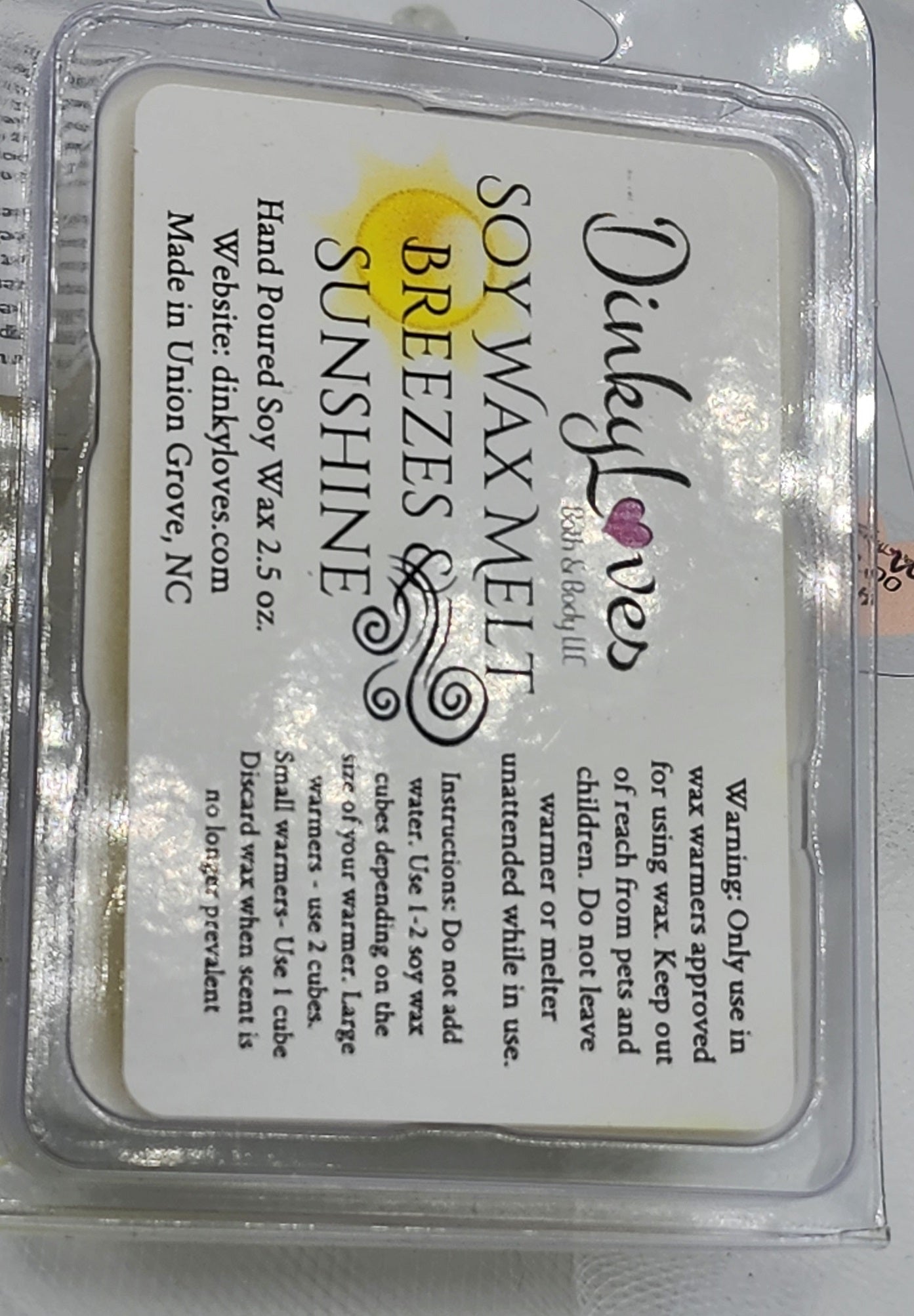 BREEZES AND SUNSHINE SOY WAX MELT / WAX MELTS / WAX TARTS / WAX MELTS FOR WARMERS