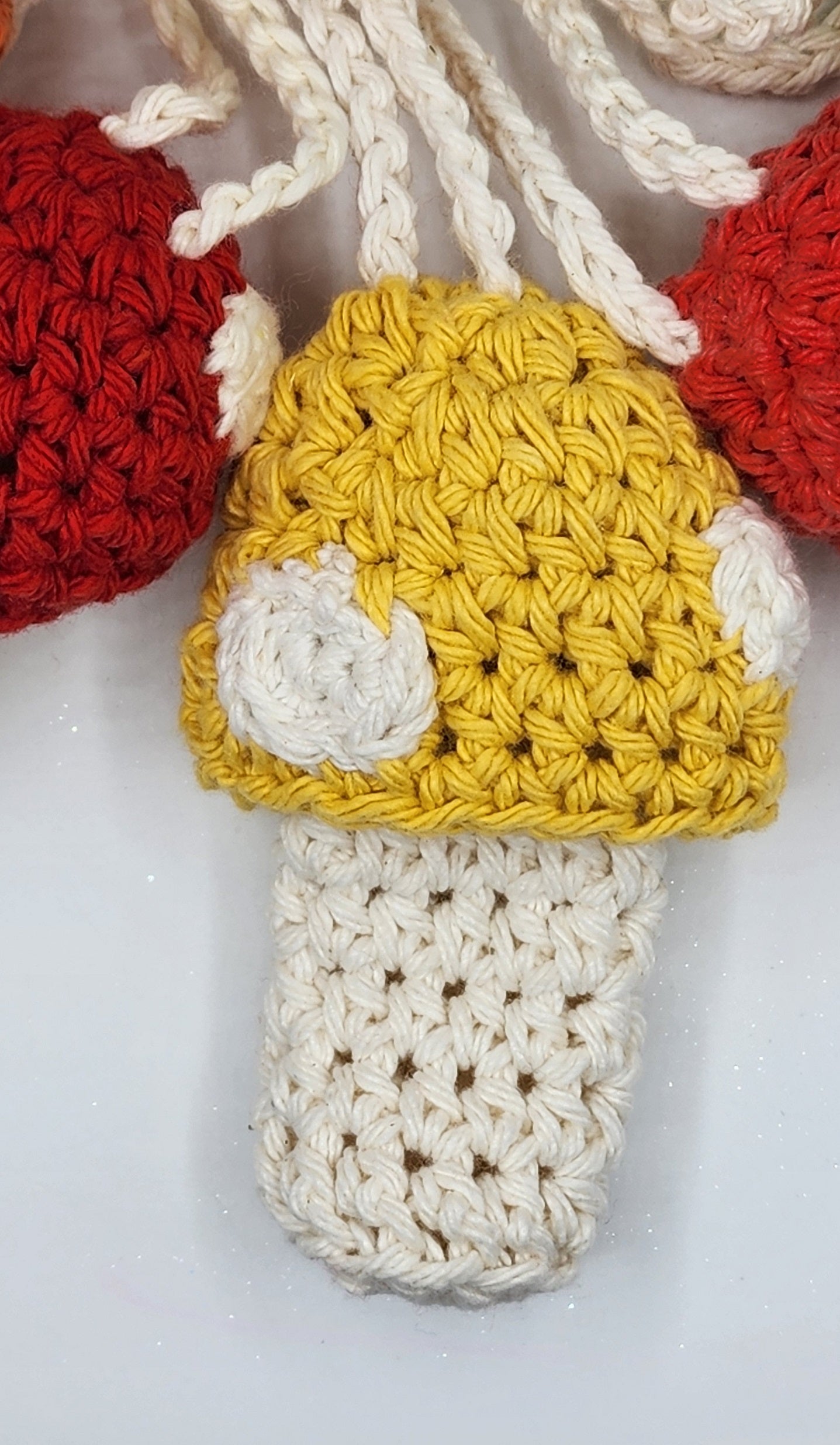 MUSHROOM LIP BALM HOLDER / SINUS INHALER HOLDER - Handmade Crochet Holder