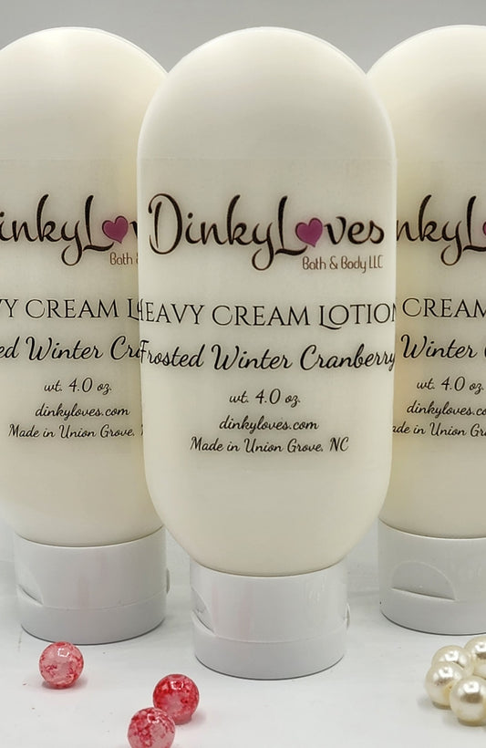 FROSTED WINTER CRANBERRY Heavy Cream Lotion / Handmade Lotion / Creamy Lotion / Purse Size Lotion