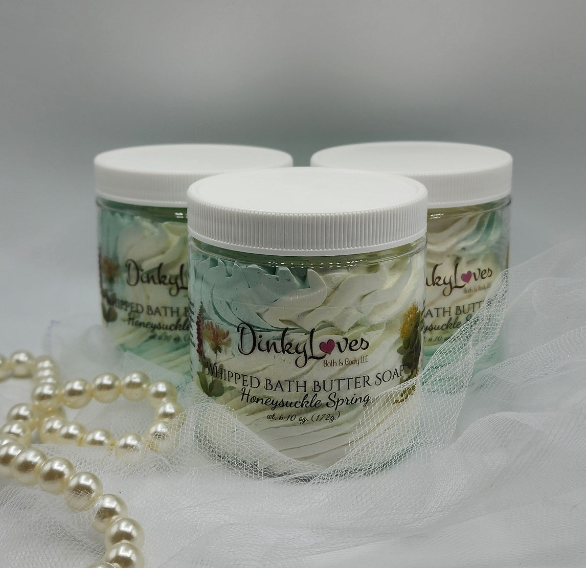 HONEYSUCKLE SPRING Whipped Bath Butter Soap / Gift Idea / Luxury Product / Cocoa Butter