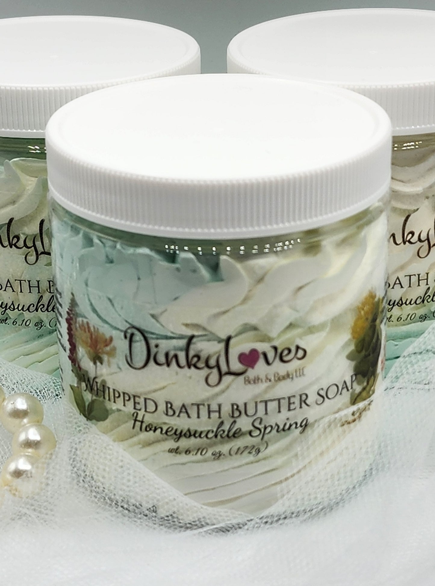 HONEYSUCKLE SPRING Whipped Bath Butter Soap / Gift Idea / Luxury Product / Cocoa Butter
