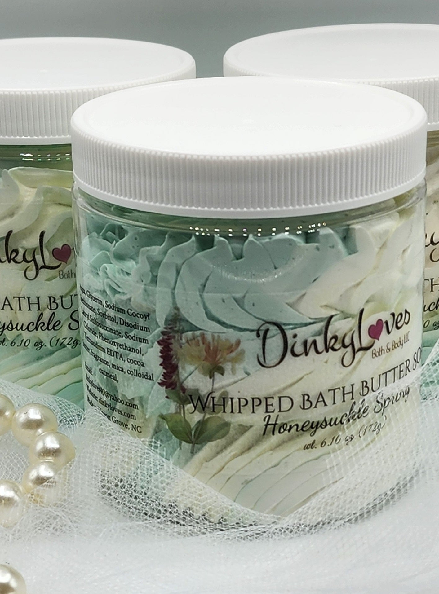 HONEYSUCKLE SPRING Whipped Bath Butter Soap / Gift Idea / Luxury Product / Cocoa Butter