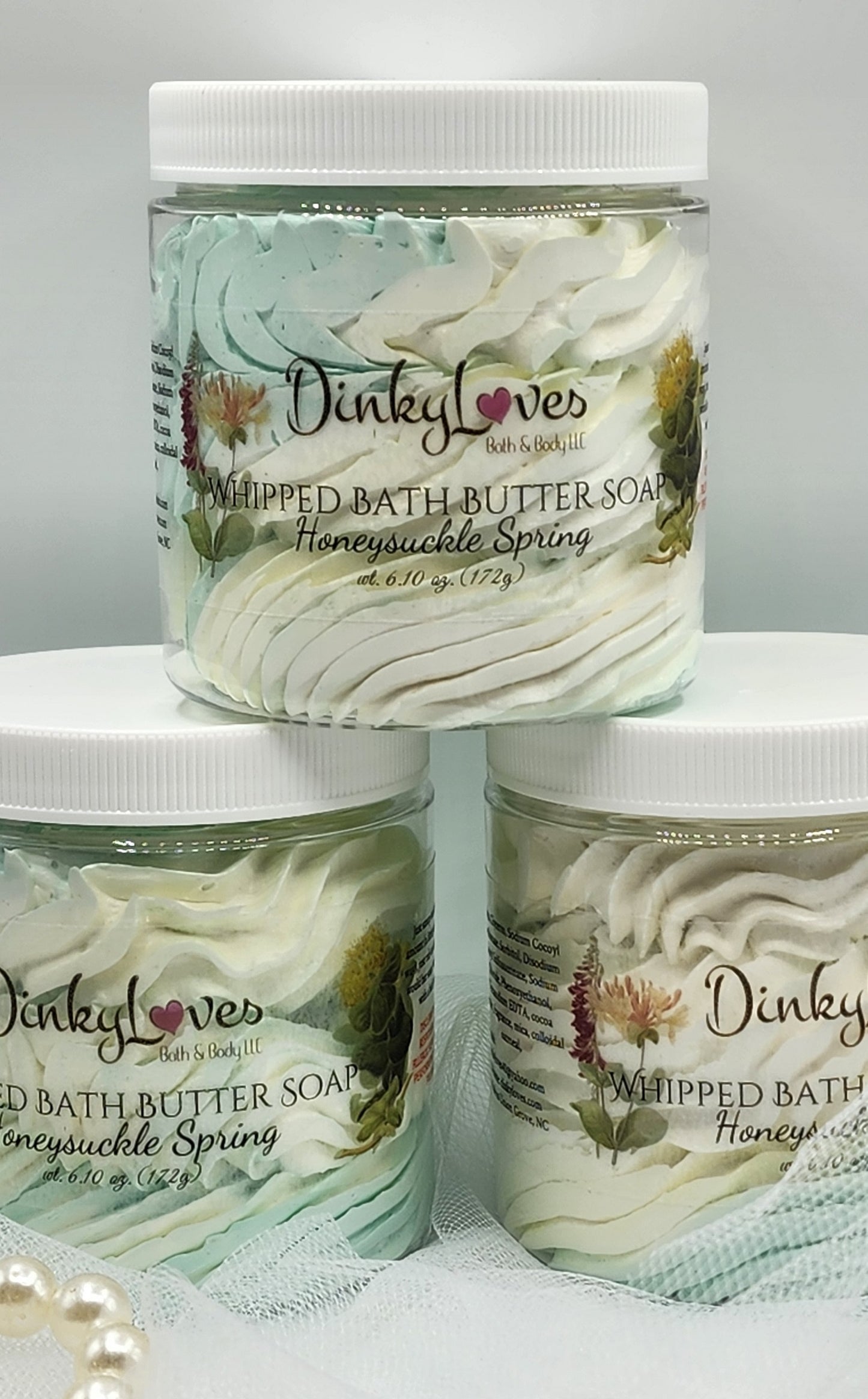 HONEYSUCKLE SPRING Whipped Bath Butter Soap / Gift Idea / Luxury Product / Cocoa Butter