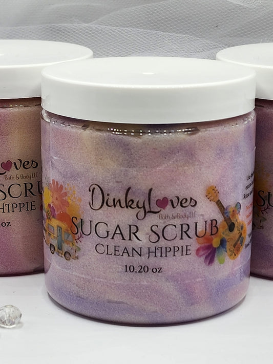 CLEAN HIPPIE / Sugar Scrub / Unique Gift Idea / Handmade Sugar Scrub