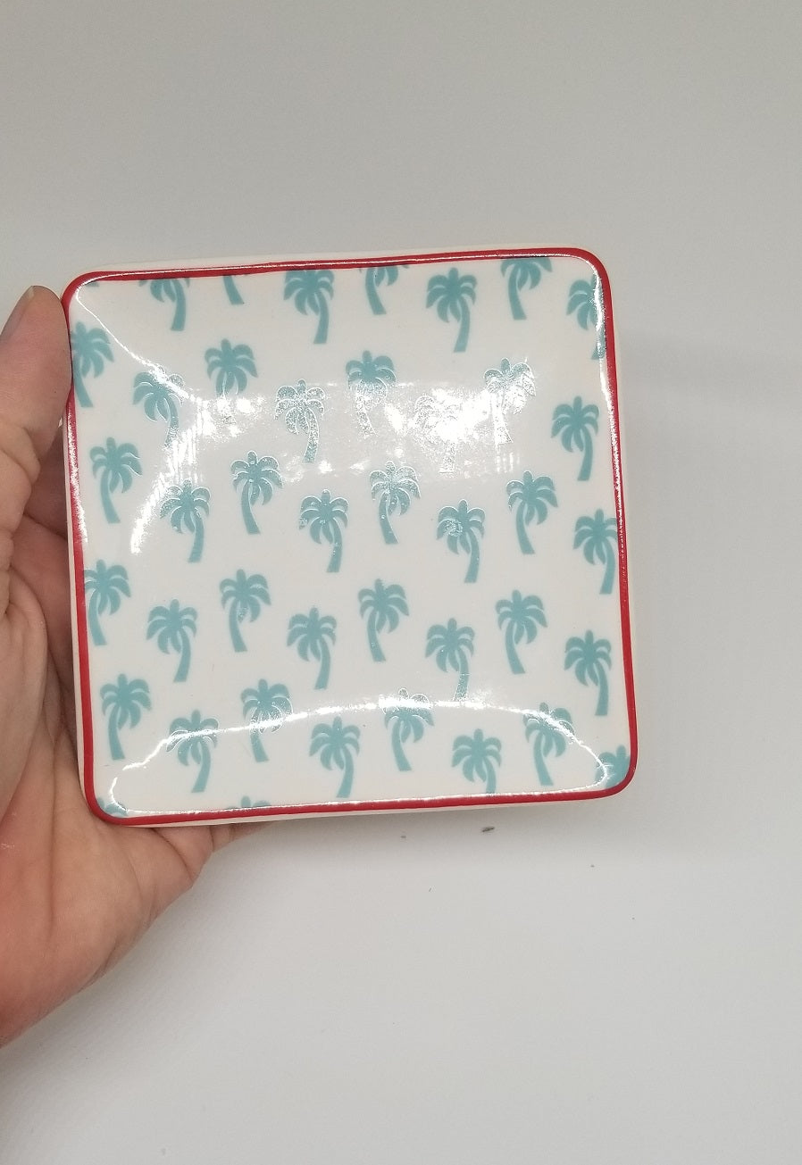 Ceramic Palm Tree Soap Dish