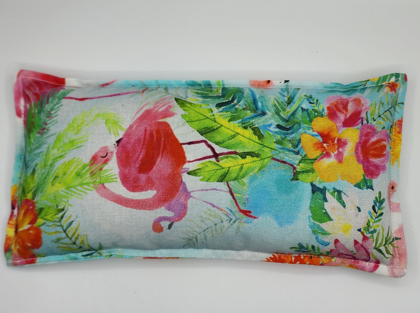 Flamingo Paradise Flaxseed Aromatherapy PEPPERMINT Eye / Forehead Pillow / Headache Helper / Cold Pack/ Hot Pad