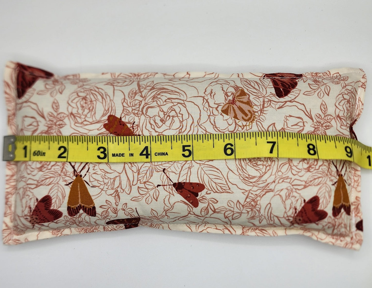 Moths & Flowers Flaxseed Aromatherapy PEPPERMINT Eye / Forehead Pillow / Headache Helper / Cold Pack/ Hot Pad