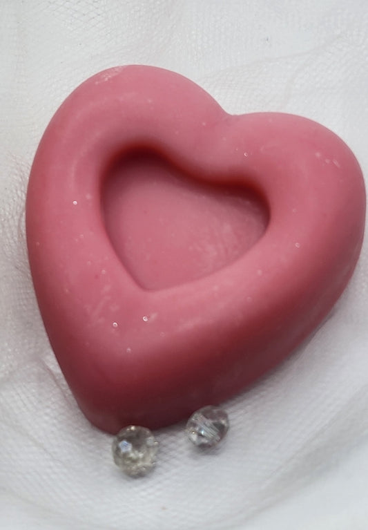 DATE NIGHT Guest Bar Soap Heart Shaped Bar Soap / Bar Soap / Gift Soap / Gift Idea / Handmade Soap / Cold Process Soap