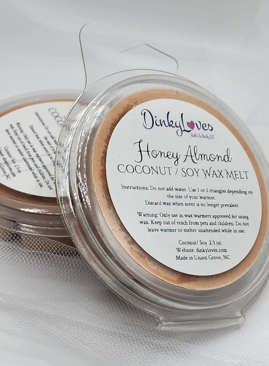 HONEY ALMOND COCONUT SOY WAX MELT / WAX MELTS / WAX TARTS / WAX MELTS FOR WARMERS