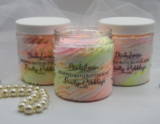 FRUITY PEBBLEYS Whipped Bath Butter Soap / Gift Idea / Luxury Product / Cocoa Butter