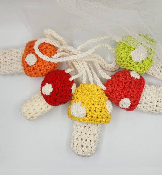 MUSHROOM LIP BALM HOLDER GIFT SET- Handmade Crochet Holder