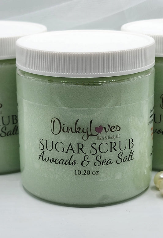 AVOCADO & SEA SALT / Sugar Scrub / Unique Gift Idea / Handmade Sugar Scrub