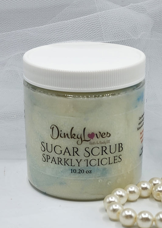SPARKLY ICICLES  / Sugar Scrub / Unique Gift Idea / Handmade Sugar Scrub