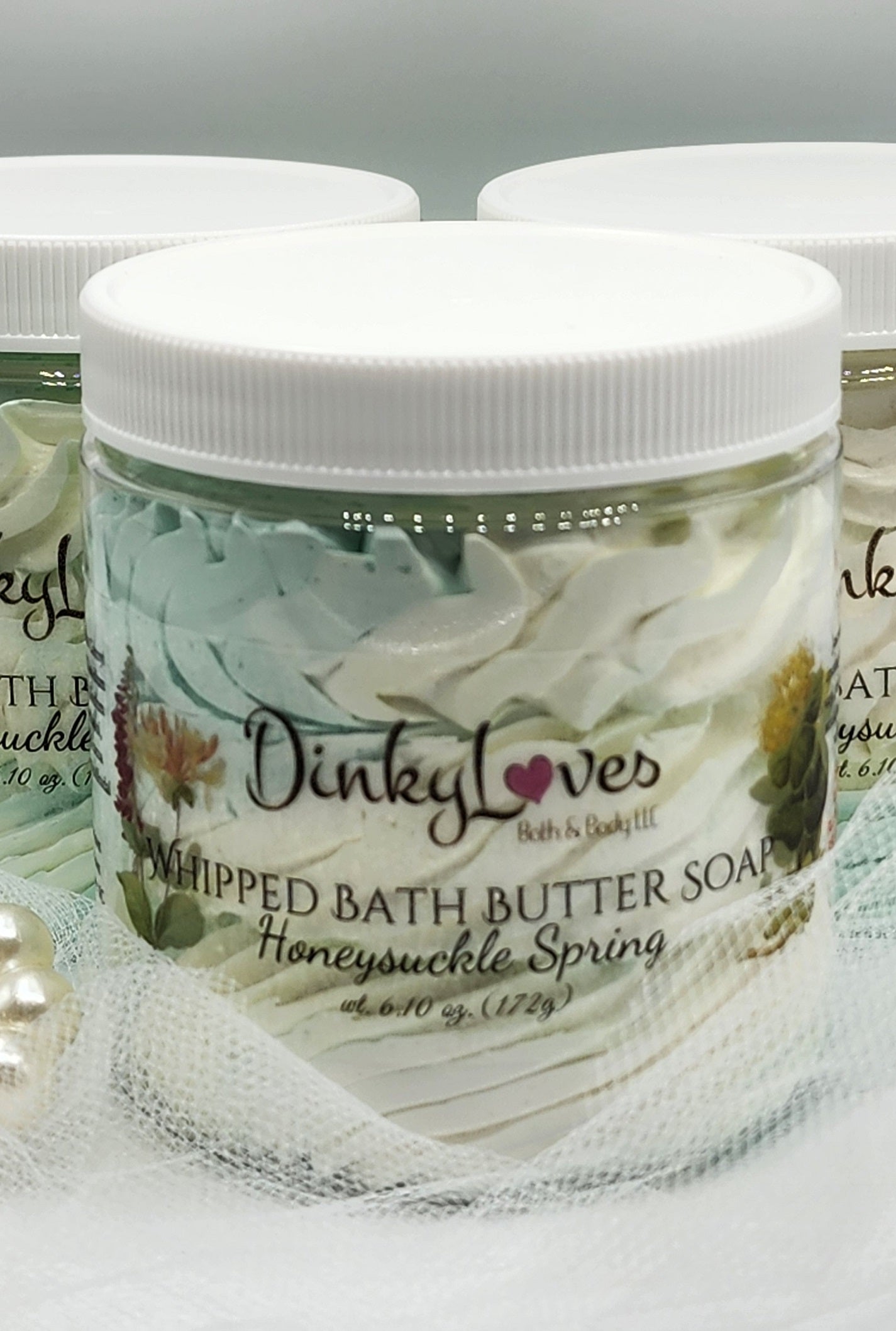 HONEYSUCKLE SPRING Whipped Bath Butter Soap / Gift Idea / Luxury Product / Cocoa Butter