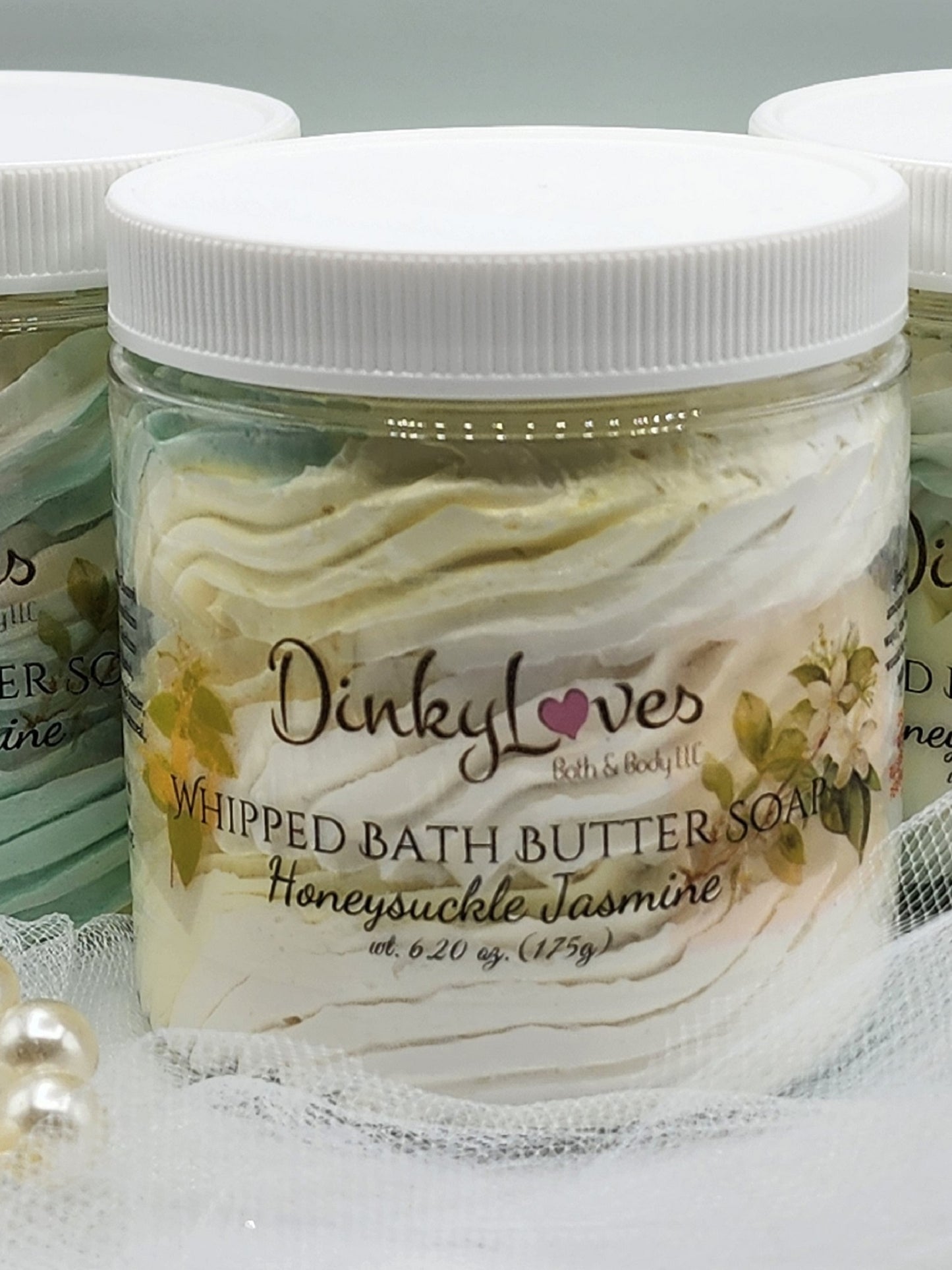 HONEYSUCKLE JASMINE Whipped Bath Butter Soap / Gift Idea / Luxury Product / Cocoa Butter