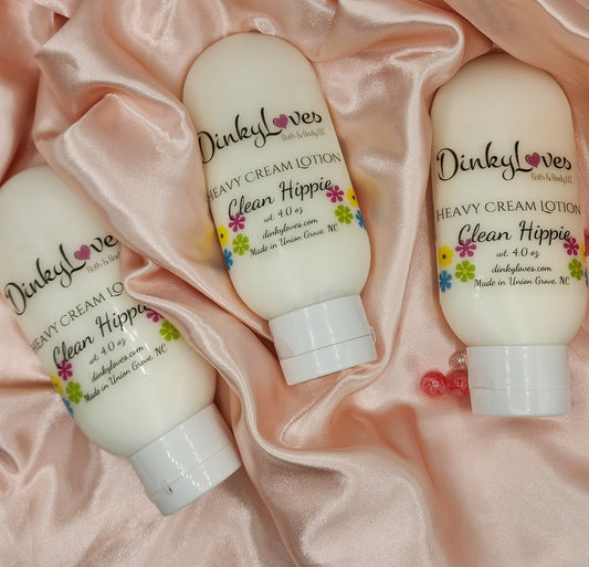 CLEAN HIPPIE Heavy Cream Lotion / Handmade Lotion / Creamy Lotion / Purse Size Lotion