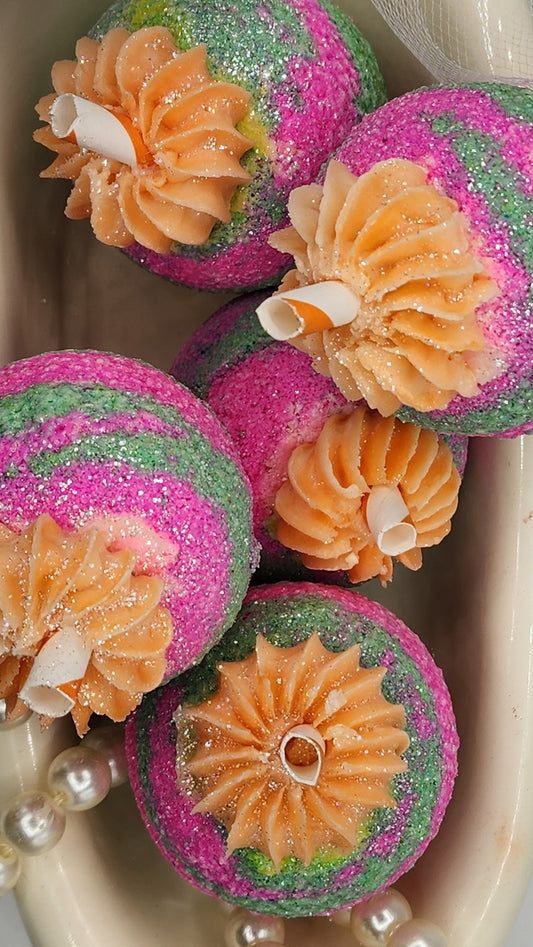 STRAWBERRY SATSUMA BATH BOMB / Bubble Bath / Bath Bombs / Bath Bomb / Bio Glitter