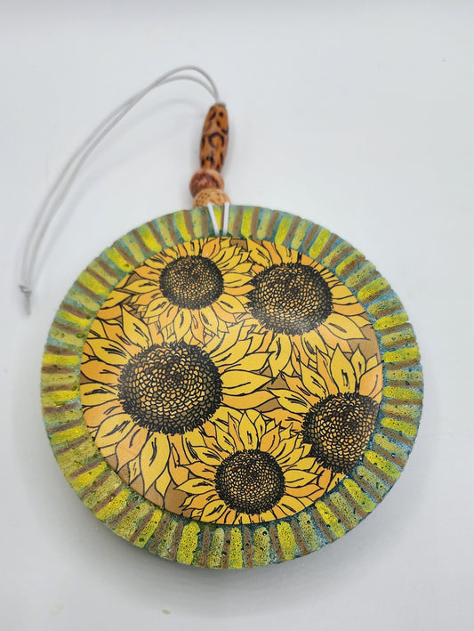 SUNFLOWERS / BREEZES & SUNSHINE / CAR FRESHIE / PEACH SHAPE / Car Air Freshners / Car Freshners
