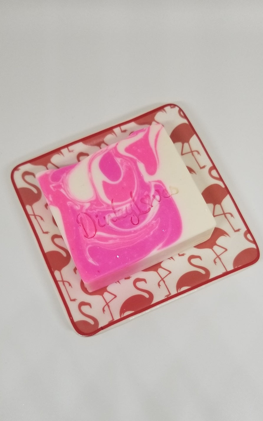 Ceramic Pink Flamingo Soap Dish