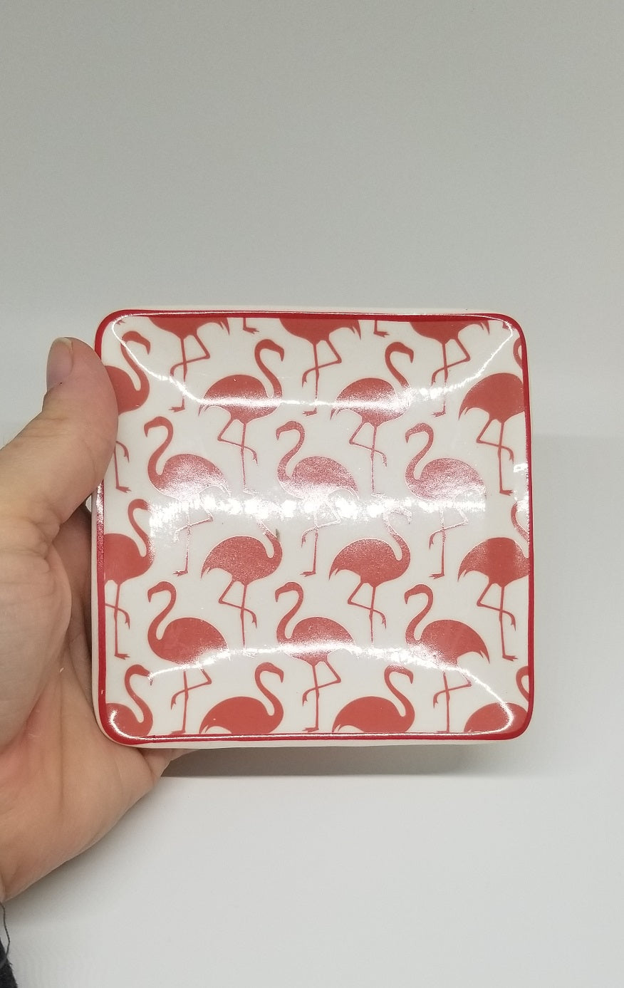 Ceramic Pink Flamingo Soap Dish